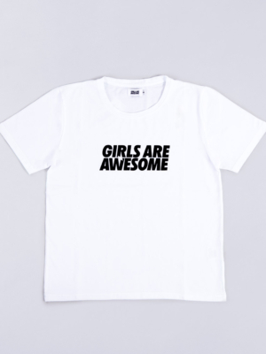 Girls are Awesome Logo T-Shirt white