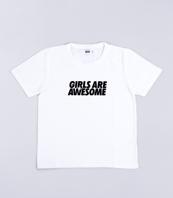 Girls are Awesome Logo T-Shirt weiss
