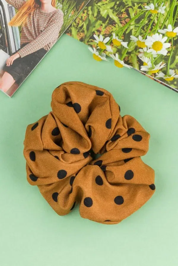 24 Colours Scrunchie dots brown