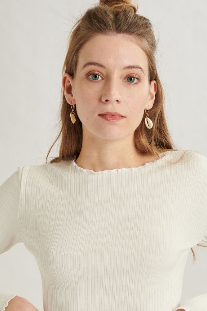 24 Colours earrings shell gold