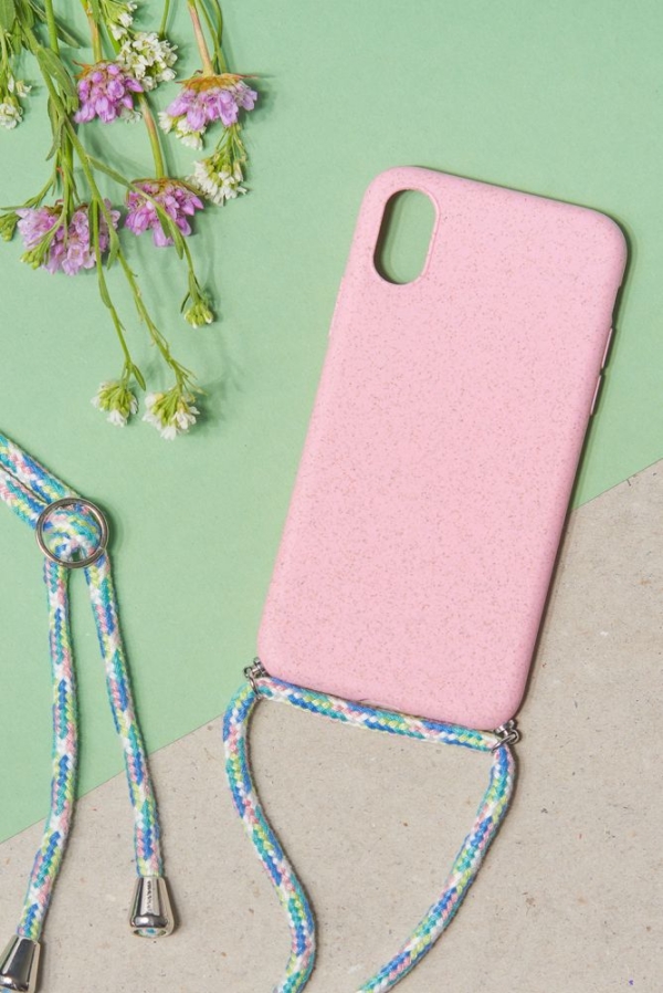 24 Colours Phone Chain Biodegradable pink iPhone XS/ X