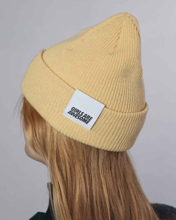 Girls are Awesome Merino Icon Beanie gelb