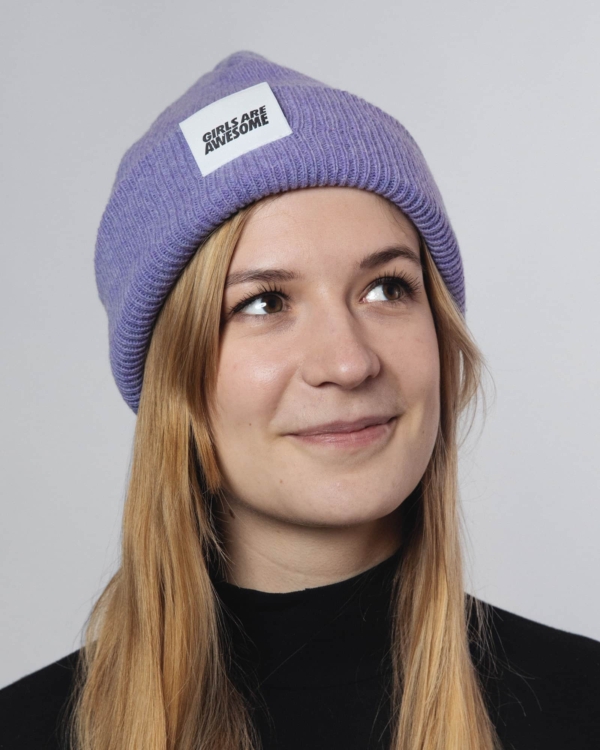 Girls are Awesome Merino Icon Beanie lila