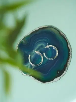 24 Colours earrings round silver