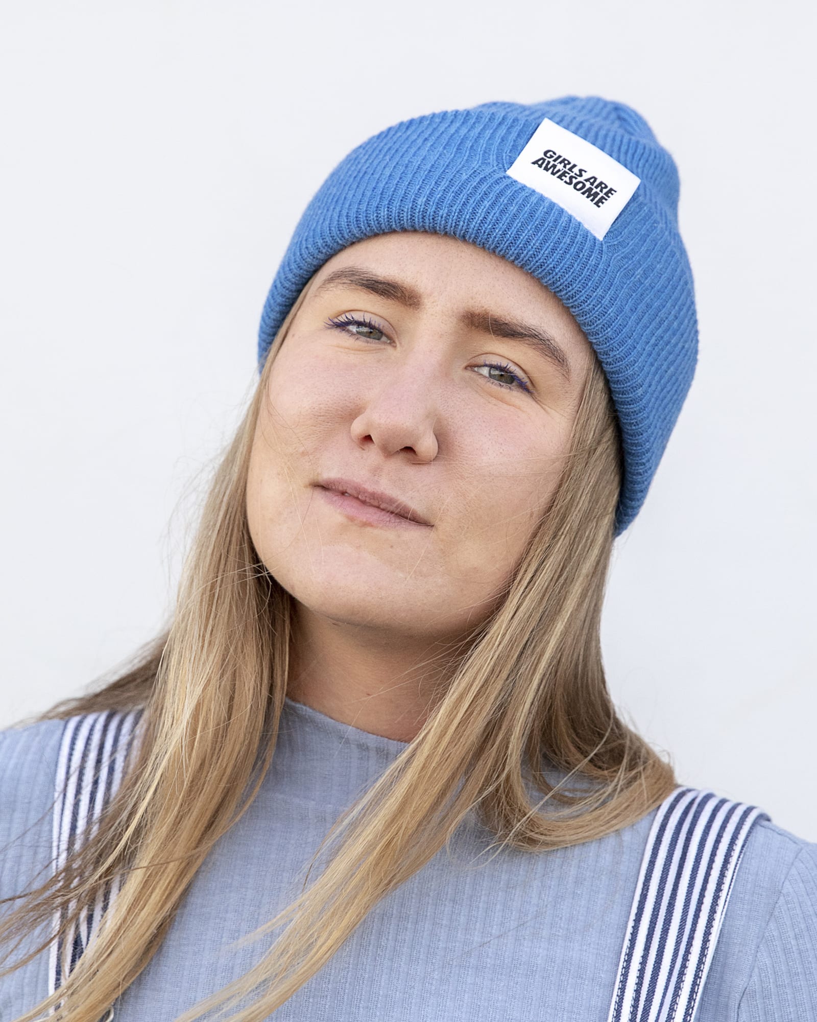 Single Drip Lamb Wool Beanie Blue 