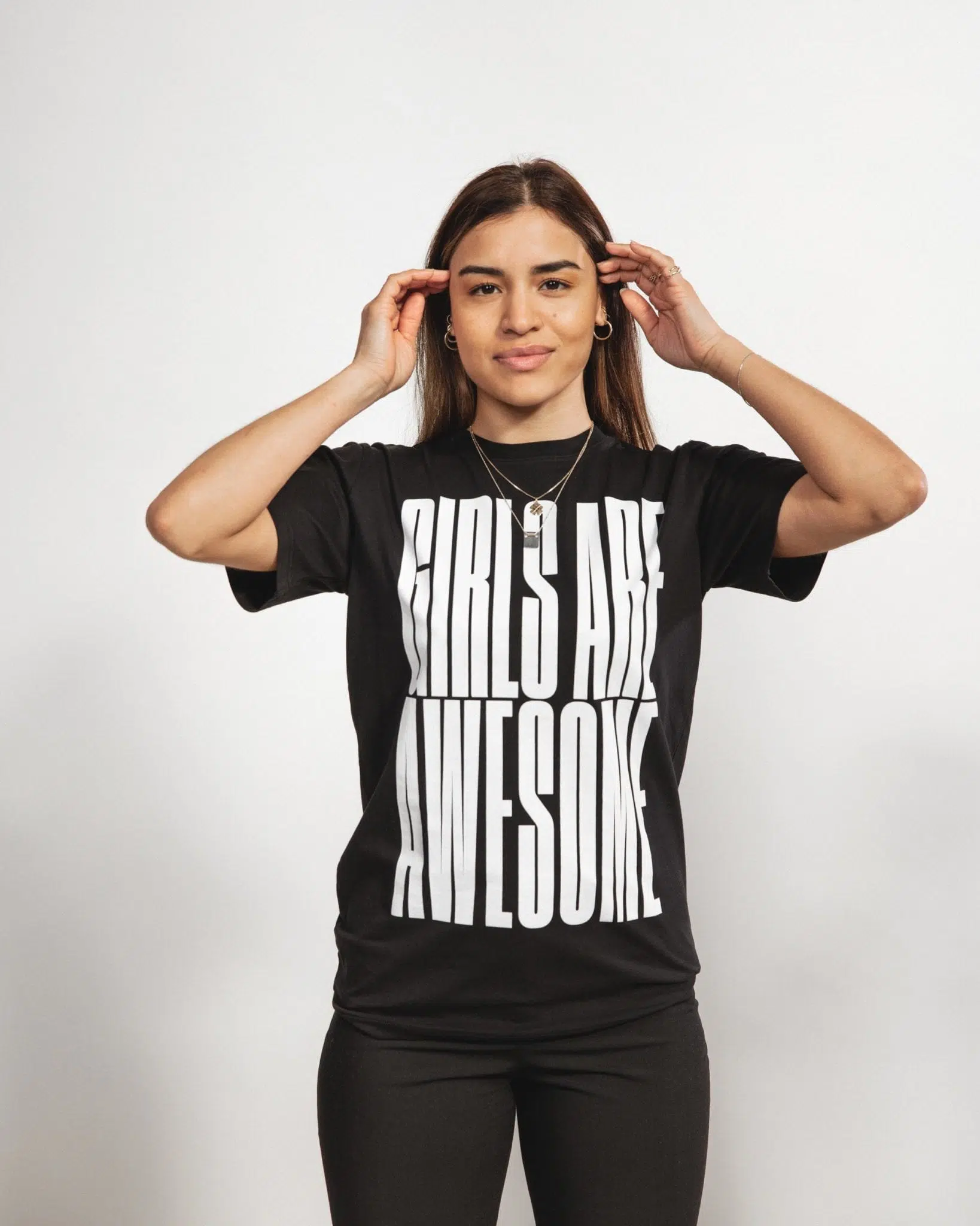 Girls are Awesome T-Shirt Stand Tall black