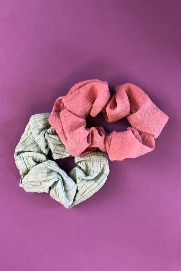 24 Colors Scrunchie 2-pack gray pink