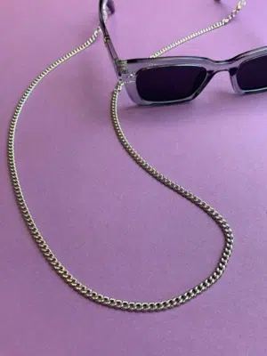 24 colors sunglasses chain silver