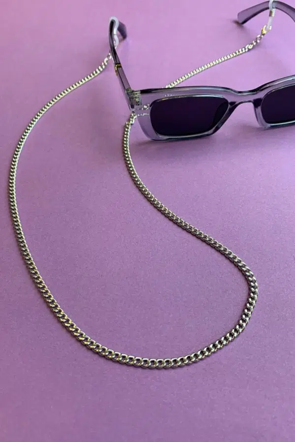 24 colors sunglasses chain silver