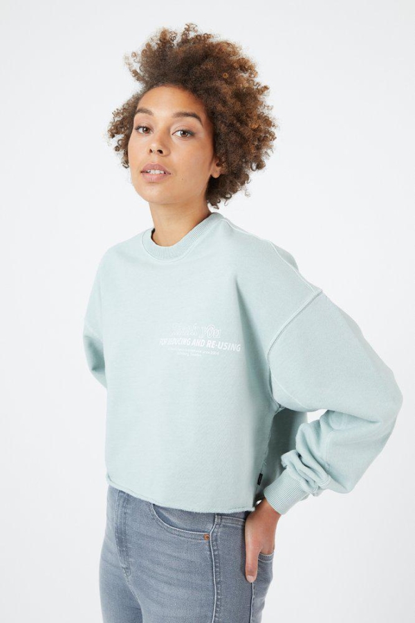 Dr.Denim Sweater Dree washed aqua