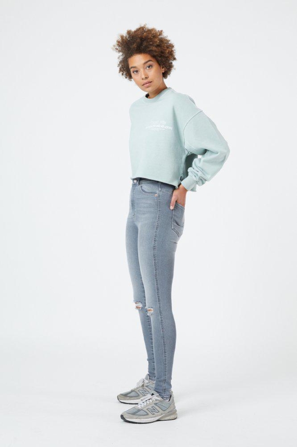 Dr.Denim Sweater Dree washed aqua