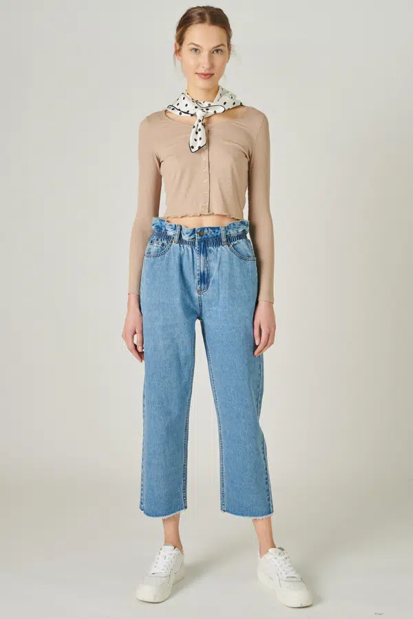 24 Colors Mom Jeans blue