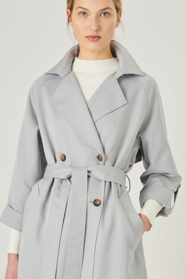 24 colors trench coat light blue