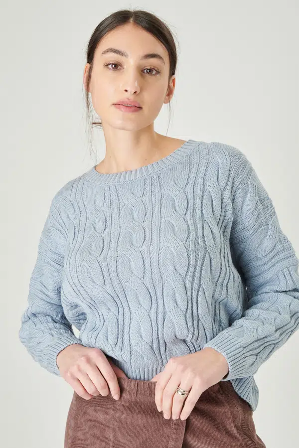 24 colors knitted sweater light blue