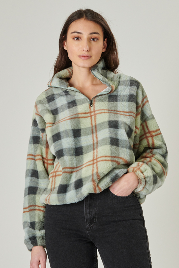 24 colors fleece pullover green