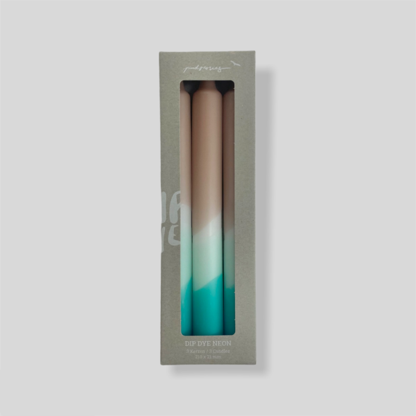 Dip Dye Neon Candle Coconut Waterfall
