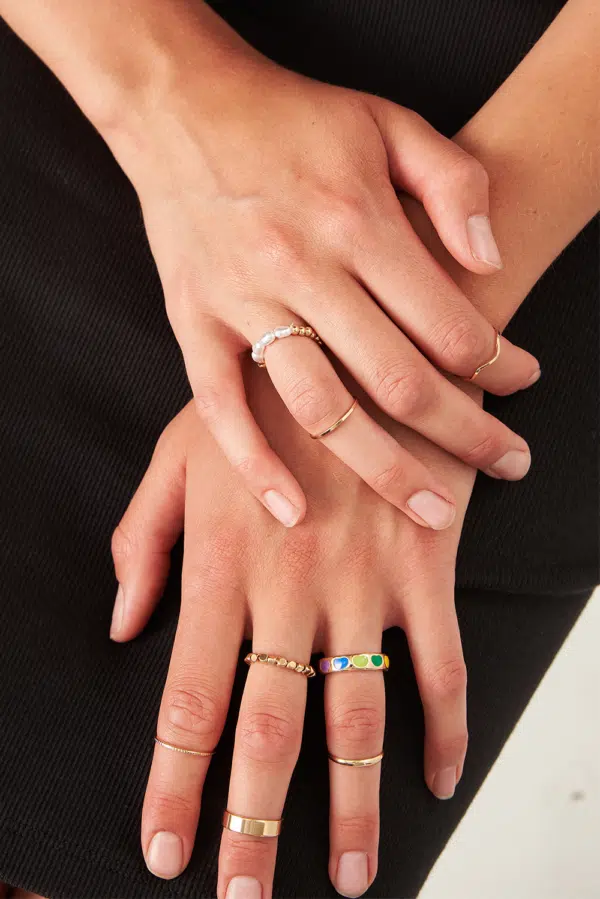 24 colors ring set gold