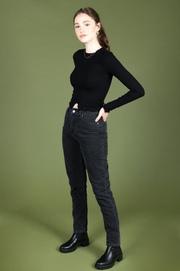 24 Colors Mom Jeans retro black - 24 Colors Shop
