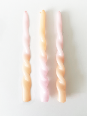 Dip Dye Candle Twisted Happy Stripes