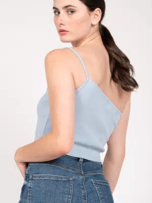 24 Colors Top Asymmetric light blue
