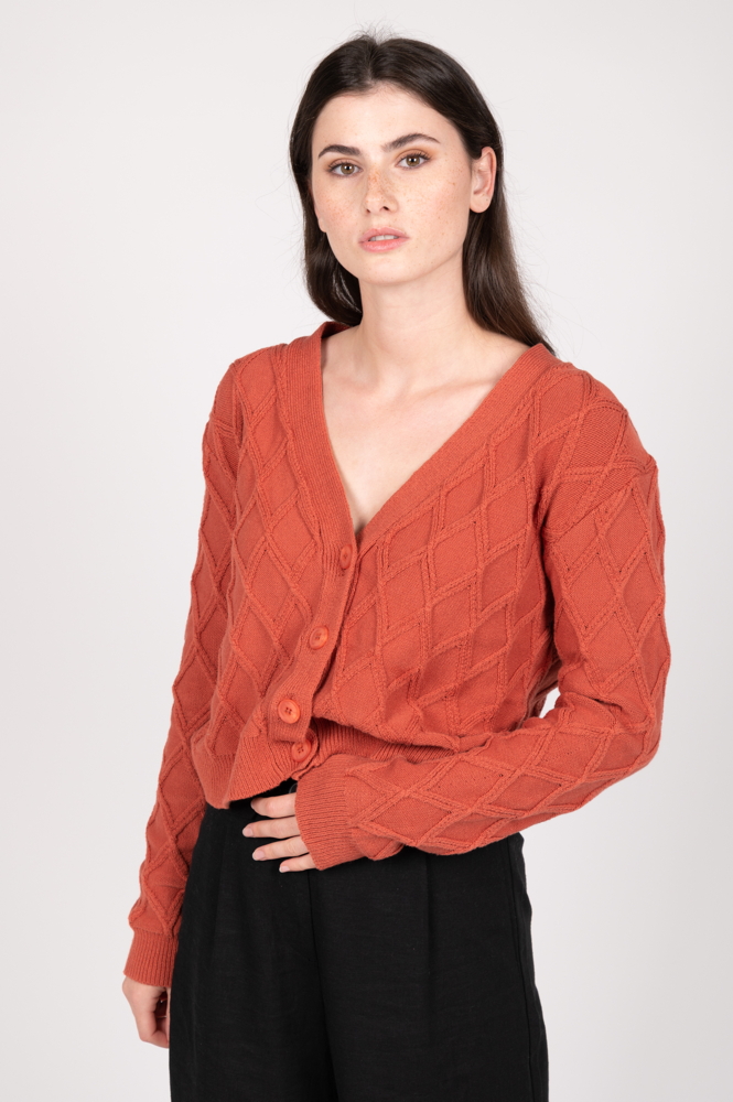 24 Colors cardigan rust red