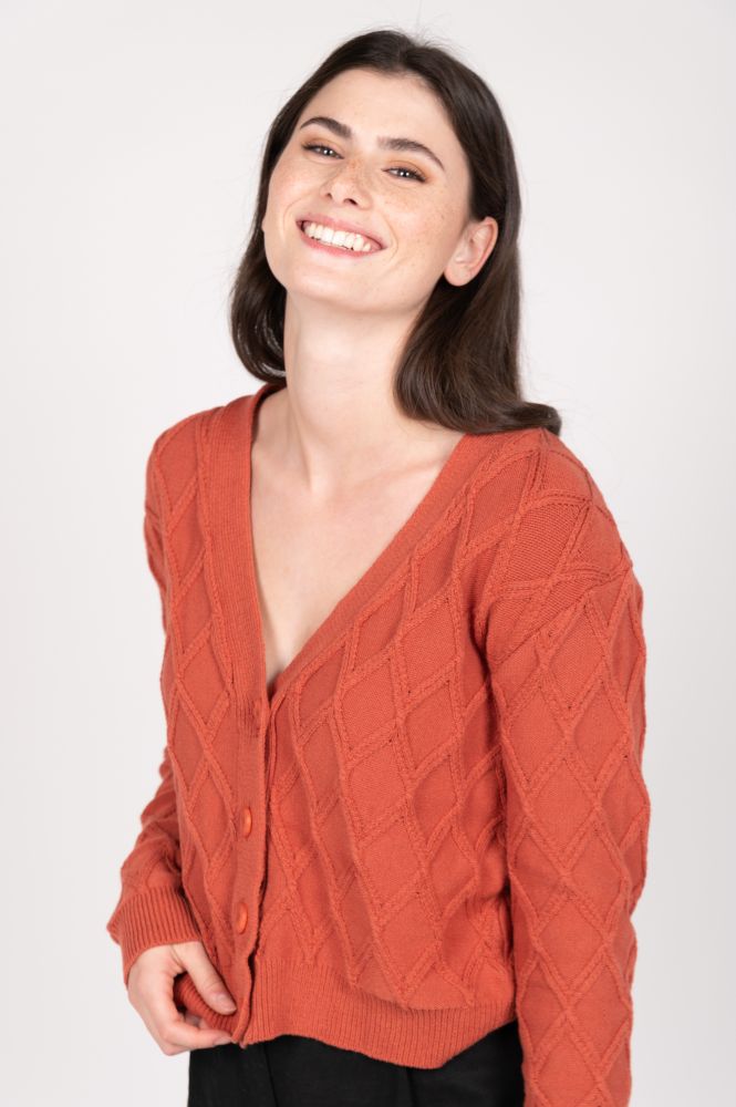 24 Colors cardigan rust red 24 Colors cardigan rust red