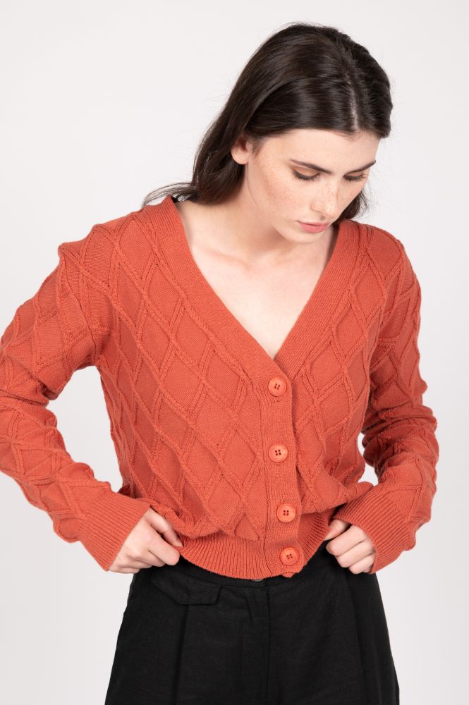 24 Colors cardigan rust red 24 Colors cardigan rust red