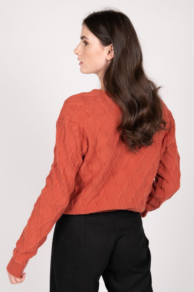 24 Colors cardigan rust red 24 Colors cardigan rust red