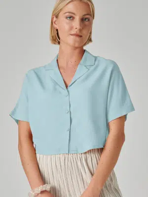 24 Colours Bluse hellblau