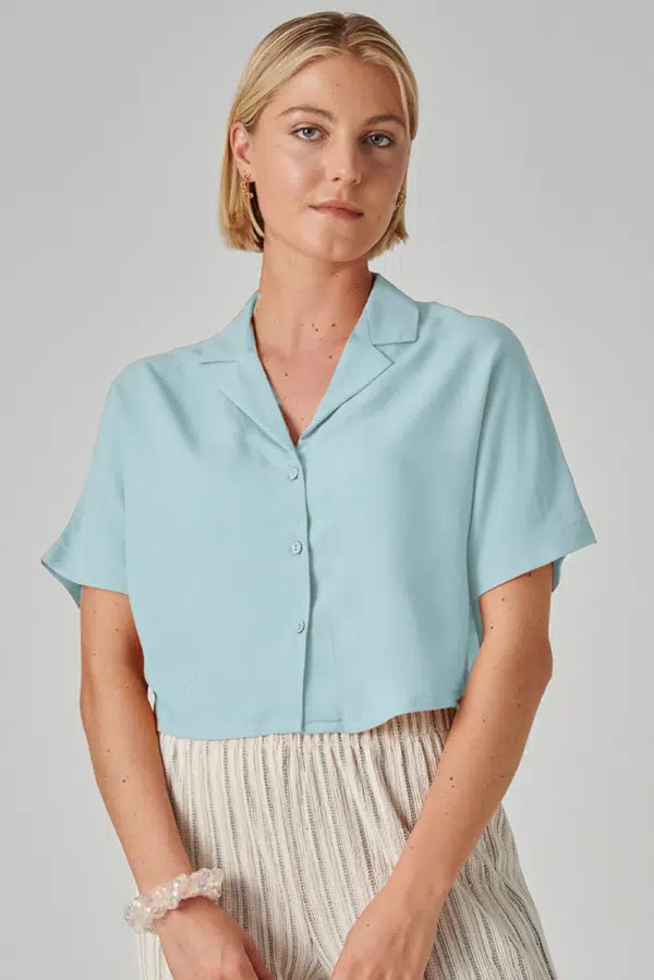 24 Colours Bluse hellblau