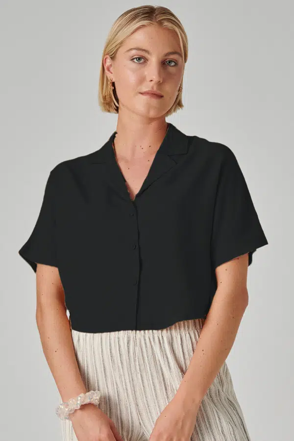 24 Colours Bluse schwarz