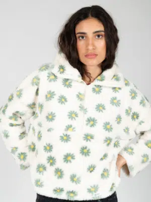 24 Colours Fleecepullover geblümt