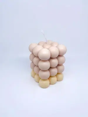 Tower Kerze beige weiss