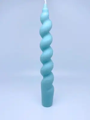 Twist candle blue