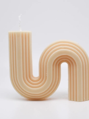 Snake Kerze beige