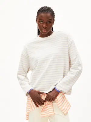 Armedangels Pullover Frankaa Stripe morning sky-undyed