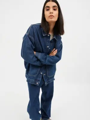 Dr.Denim Ina Worker Jacket pebble dark retro