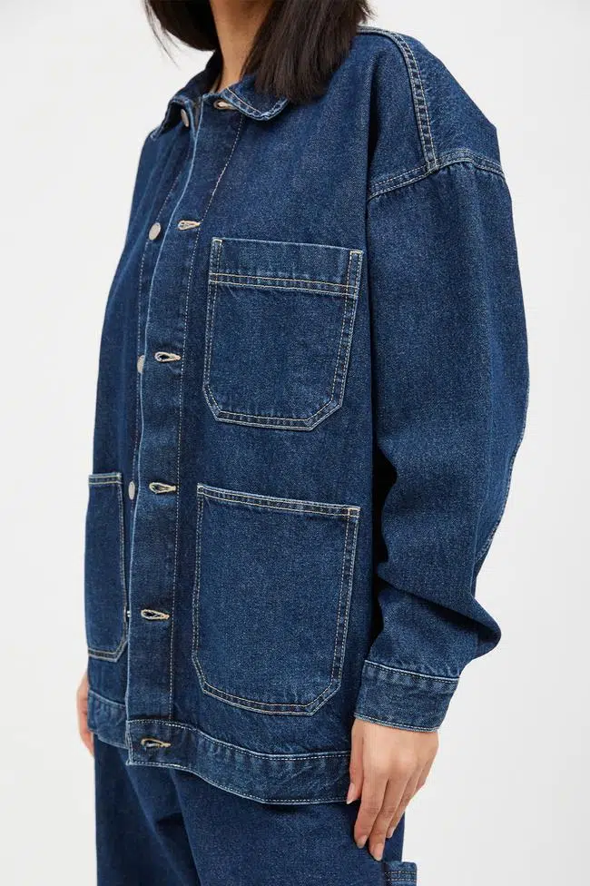 Dr.Denim Ina Worker Jacket pebble dark retro