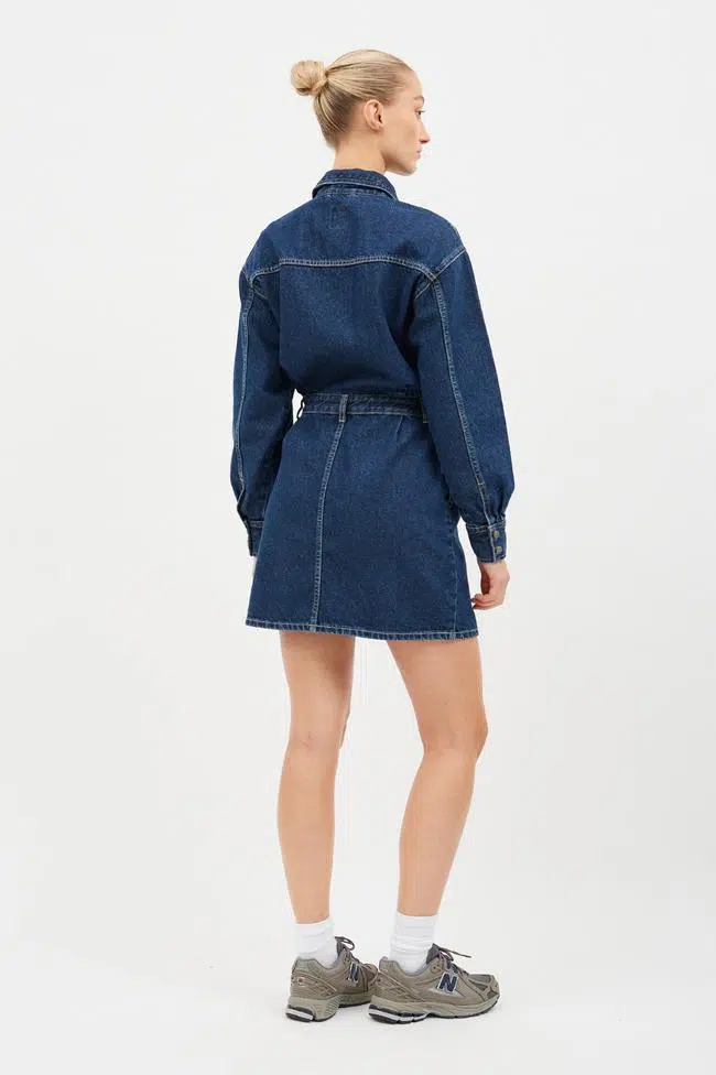 Dr.Denim Teegan denim dress pebble dark retro