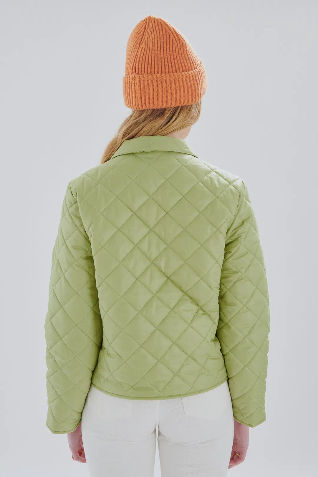 24 Colours quilted jacket light green