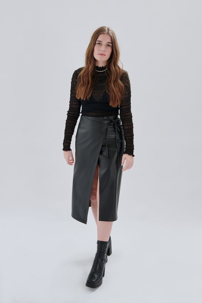 24 Colours skirt in leather look