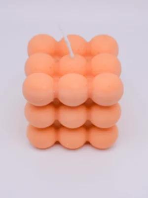 Cubo Bubble Kerze orange