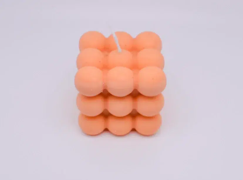 Cubo Bubble Kerze orange