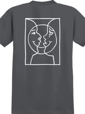 Krooked Moonsmile Raw Tee charcoal white