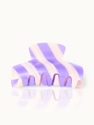 by Vivi Hair Clip Stripes Purple Lines