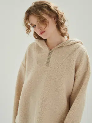 24 Colors fleece pullover beige