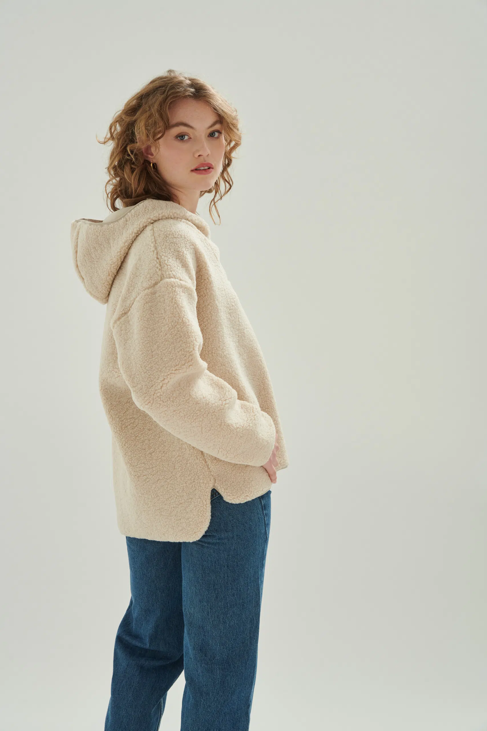24 Colors fleece pullover beige