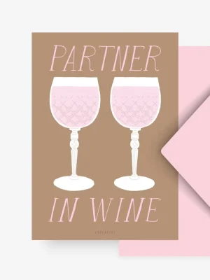 typealive Postkarte Partner In Wine