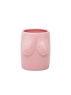 Helio Ferretti Brüste Vase rosa