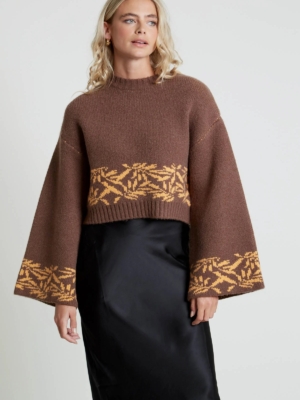 Native Youth Strickpullover Bell braun